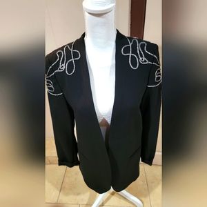 Black w/Silver Embroidered Blazer